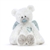 Guardian Angel Baby Safe Plush Blue Teddy Bear Rattle by Demdaco