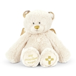 Guardian Angel Baby Safe Plush Beige Teddy Bear by Demdaco