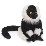 Stuffed Black and White Ruffed Lemur Mini Cuddlekin by Wild Republic