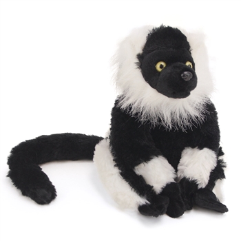 Stuffed Black and White Ruffed Lemur Mini Cuddlekin by Wild Republic