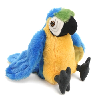 Stuffed Blue and Yellow Macaw Mini Cuddlekin by Wild Republic