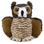 Stuffed Great Horned Owl 12 Inch Cuddlekin by Wild Republic