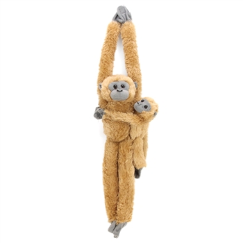 Hanging Stuffed Common Langur with Baby by Wild Republic