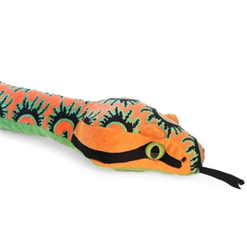 Centipede Print 54 Inch Plush Orange Snake by Wild Republic