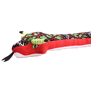 Dragonbone Print 54 Inch Plush Red Snake by Wild Republic