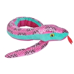 Honeycomb Print 54 Inch Plush Pink Snake by Wild Republic