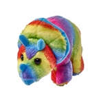 Pocketkins Eco-Friendly Plush Rainbow Triceratops Dinosaur by Wild Republic