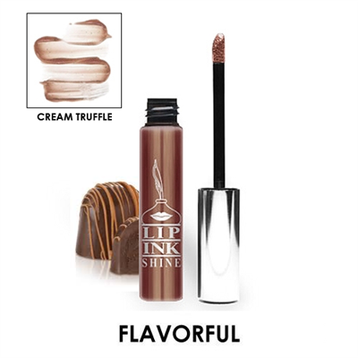 Cream Truffle Chocolate Caramel Vegan Flavored Lip Shine moisturizer natural organic vegan kosher ingredients