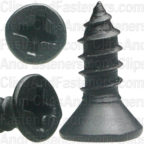 #8 X 1/2" Phillips Flat Head Tapping Screw Black Oxide