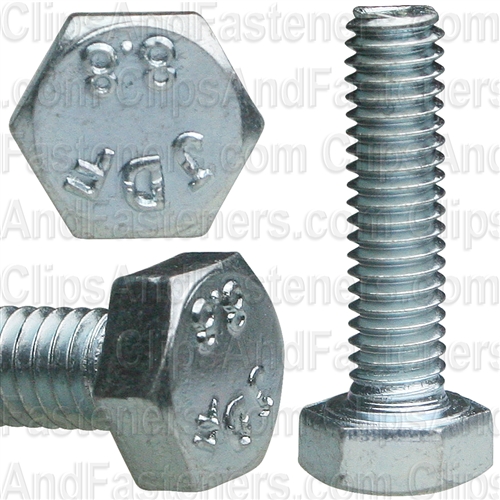 4-.7 X 16mm Din 933 Cap Screwcl8.8 - Zinc