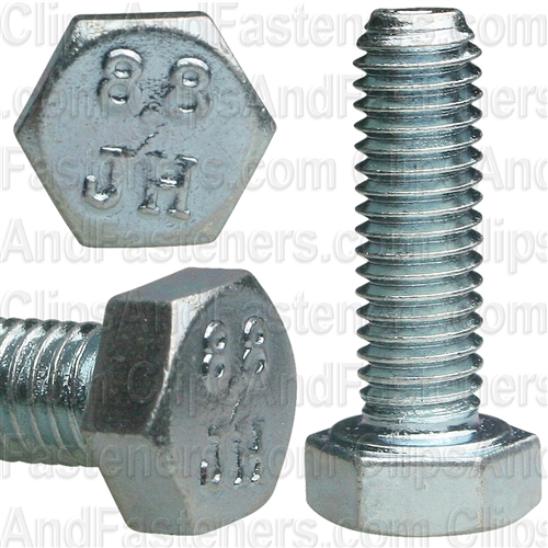 5-.8 X 16mm Din 933 Cap Screwcl8.8 - Zinc