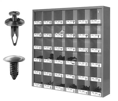 Domestic Retainer Assortment In 36 Compartment Bin