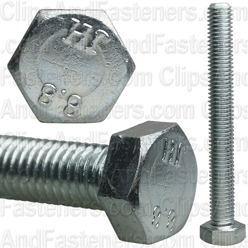 8-1.25 X 70mm Din 933 Cap Screwcl8.8 - Zinc