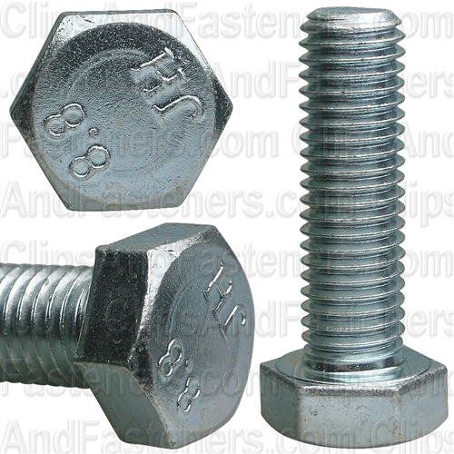 12-1.75 X 40mm Din 933 Cap Screwcl8.8 - Zinc