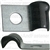 Half Clamp 3/16 - Galvanized Vinyl Coated