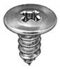 #8 X 3/8" Phillips Oval Washer Head - Zinc