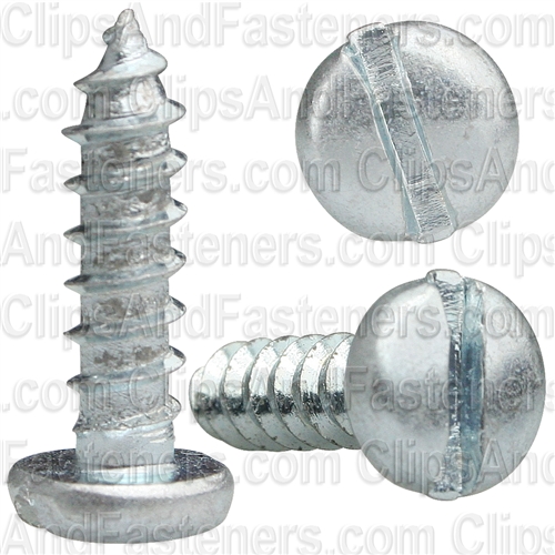 #8 X 5/8" Zinc Slotted Pan Head Tapping Screws