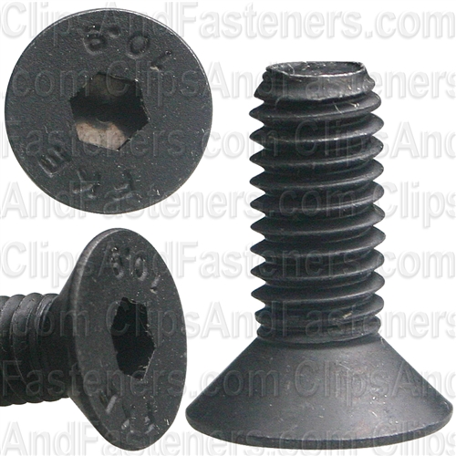 6-1.0 X 16mm Flat Socket Cap Scw Din 7991 Cl10.9