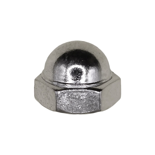 #8-32 X 5/16" Steel Acorn Cap Nut - Nickel Plated