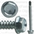 #8 X 1-1/2 Ind Hex Wa Hd #2 Teks Screw - Zinc