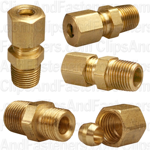 Brass Male Connector 3/16 Tube 1/8 Pipe Thread