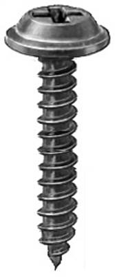 #8 X 1" Phillips Flat Top Washer Head Screws Black E-Coat