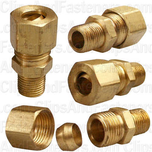 Brass Male Connector 5/16 Tube Sz 1/8 Thread