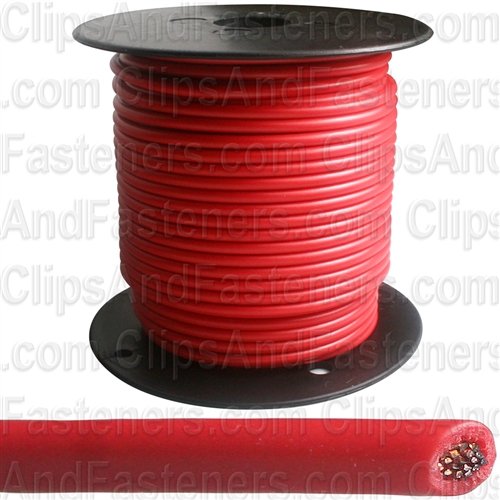 Plastic Primary Wire Red 100' 14 Gauge
