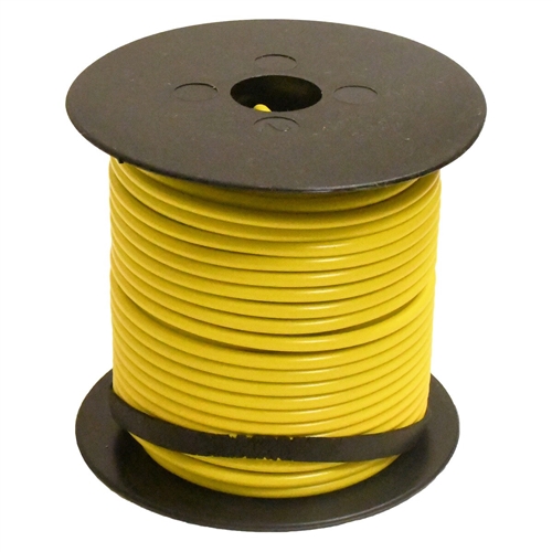 Plastic Primary Wire Yellow 100' 14 Gauge