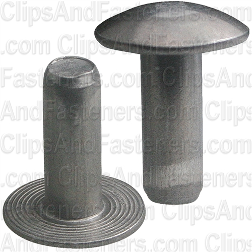 3/16 Brazier Head Solid Aluminum Rivet 1/2 Length (1000)