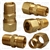 Brass Male Connector 3/8 Tube Sz 1/4 Thread