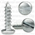 #10 X 3/4" Zinc Slotted Pan Head Tapping Screws