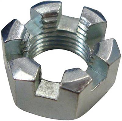 Slotted Finished Hex Nuts 5/8"-18 SAE Zinc