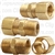 Brass Male Connector 1/2 Tube Sz 3/8 Thread