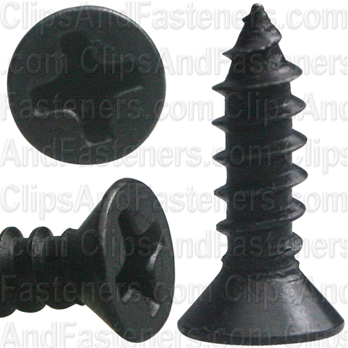 #6 X 1/2" Phillips Flat Head Tapping Screw Black Oxide