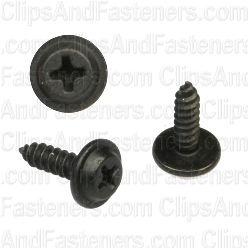 #6 X 1/2 Phillips Flat Top Washer Head Screws Black E-Coat