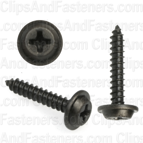 #6 X 3/4 Phillips Flat Top Washer Head Screws Black Oxide