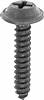 #10 X 1 Phillips Flat Top Washer Head Screws Black E-Coat