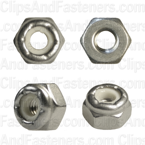 8-32 Nylon Insert Lock Nut 18-8 Stainless Steel