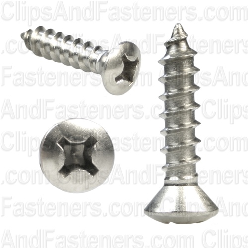 12 X 1 Phil Oval Hd Tap Screw 18-8