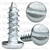 #12 X 3/4" Zinc Slotted Pan Head Tapping Screws