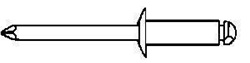 Blind Tack.Rivet Lge Flange Head 1/2 Length