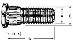 Wheel Bolt 1/2-20 Dia. 1.610/1.640 Length