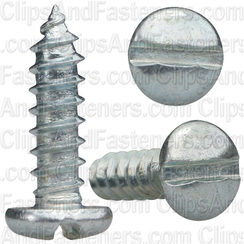 #6 X 1/2" Zinc Slotted Pan Head Tapping Screws