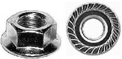 3/8"-16 USS Spin Lock Nuts With Serrations 3/4" Flange