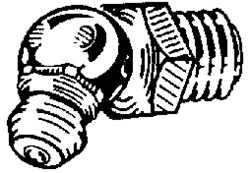 Grease Fitting 10mm-1.0 45 Degrees 23mm Length