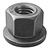 M6-1.0 Free Spinning Washer Nut 16mm Od