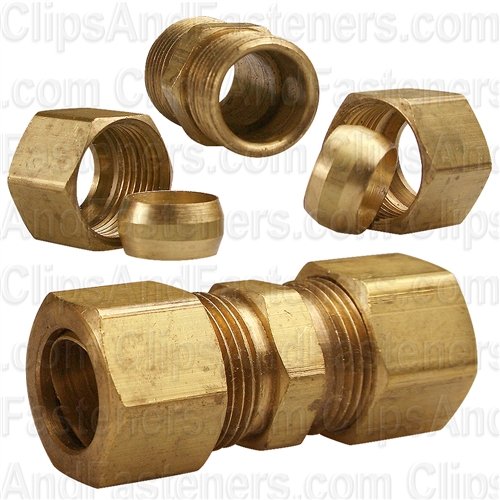 Brass Compression Union 1/2 Tube Size