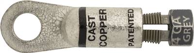 Compression Copper Lug 3/8 Hole Size Gray