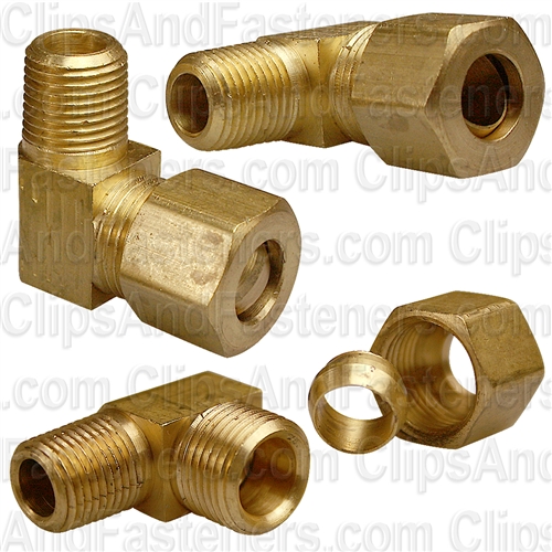 Brass Male Elbow 5/16 Tube Size 1/8 Thread